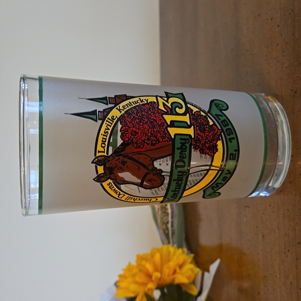 Kentucky Derby 113 May 1987 Vintage Glass